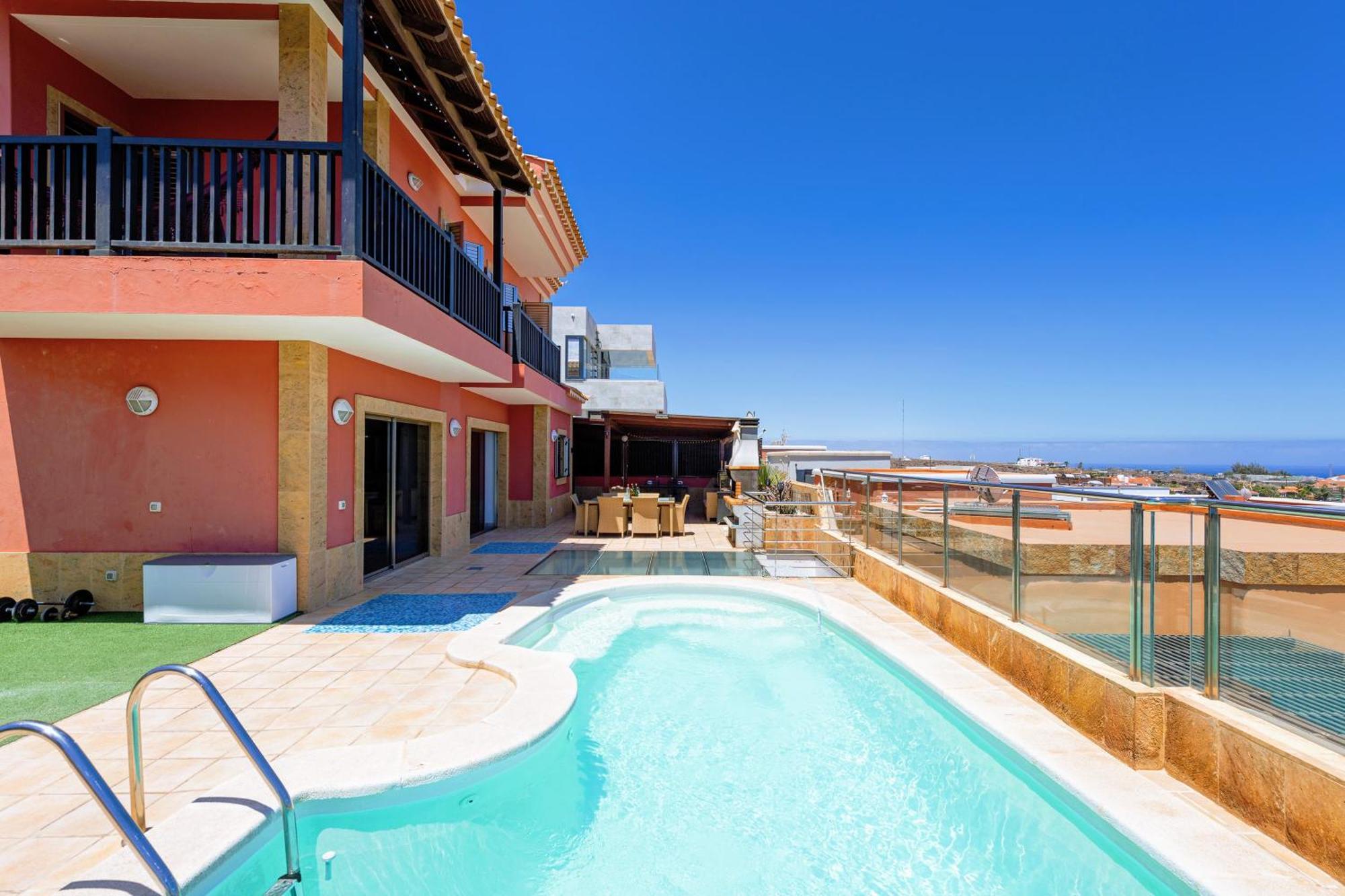 Luxury 5 Star Villa Violetta With Amazing Sea View, Jacuzzi And Heated Pool San Agustin  Luaran gambar